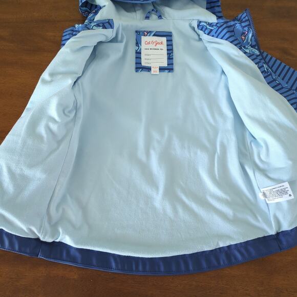 Cat & Jack Jackets & Coats Cat & Jack Raincoat blue color Dinosaur print kids XS - Picture 5 of 7